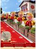Outdoor Red Balloon Stands for Wedding Reception and Rural Roadside Decorations