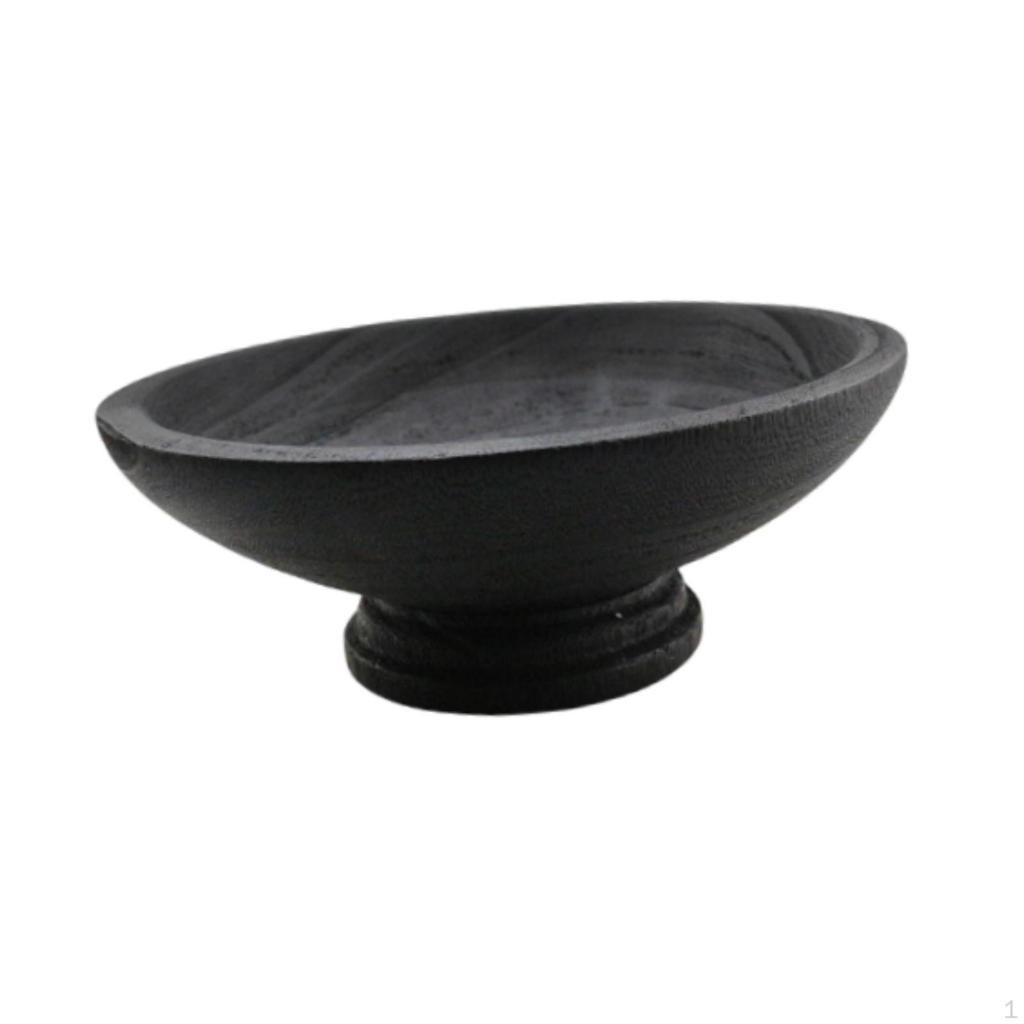 Tigela Decorativa com Pedestal Madeira Café da Manhã Bolo Exibição Servidor Bandeja de Madeira Fruta
