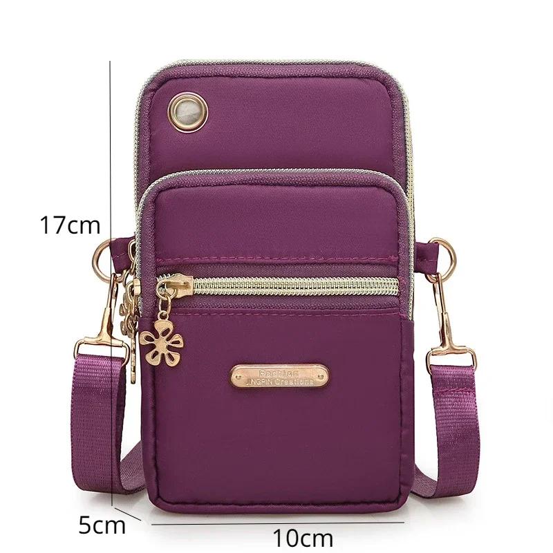 Casual Waterproof Nylon Crossbody Bags Women Messenger Shoulder Bag Female Small Cell Phone Handbags Purses Sports Pouch Bag