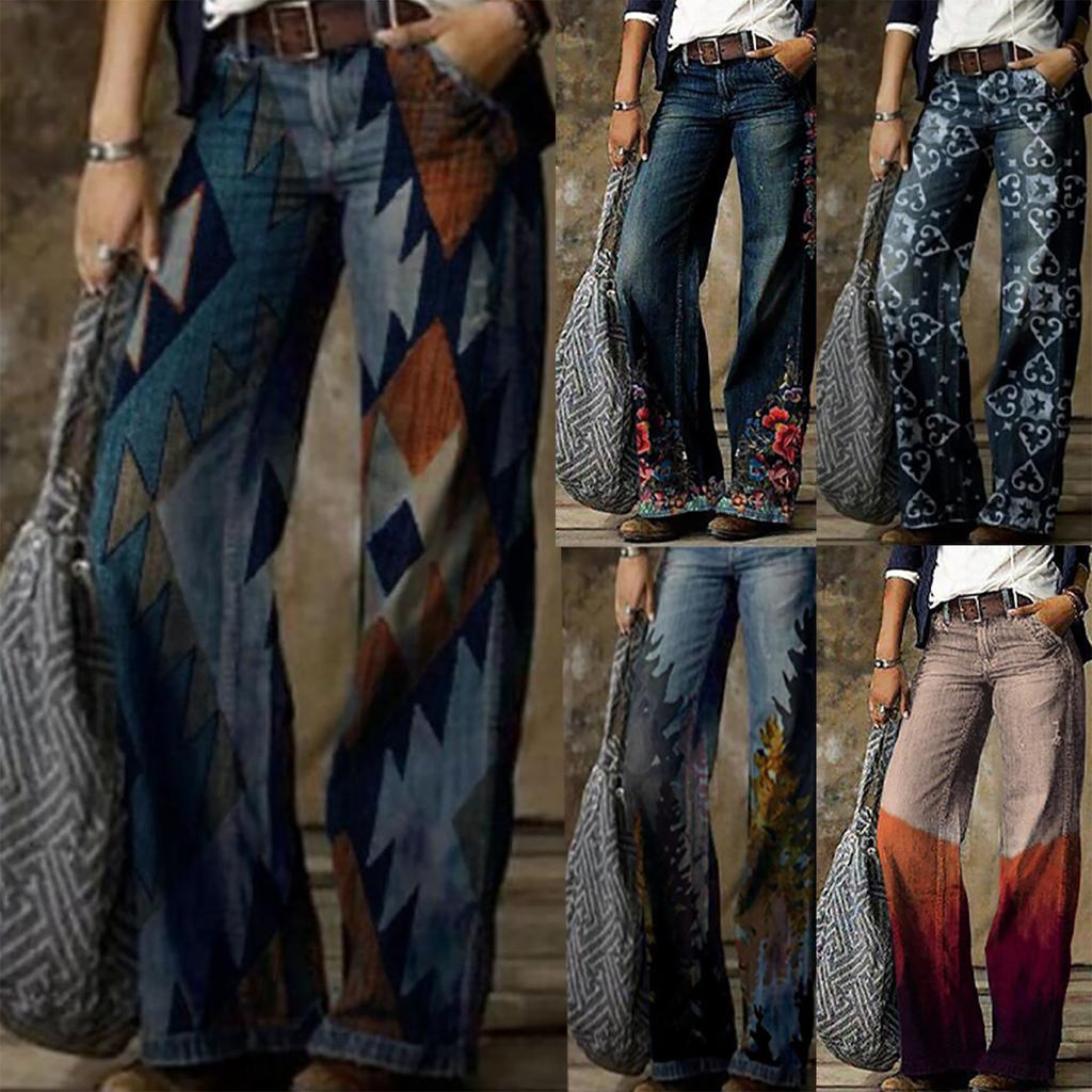Fashion Women's Casual Solid Pockets Hip Lift Skinny Floor Broad Leg High Waist Pants
