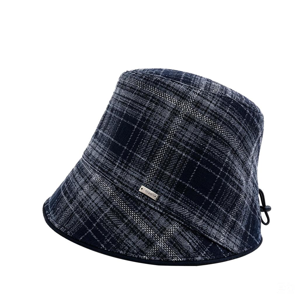 Fashion irregular bucket hat autumn and winter retro atmosphere basin hat simple contrast color show face small hat women