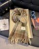 Atmosphere Maillard plaid scarf women's winter new Korean high-end sense thickened warm scarf student
