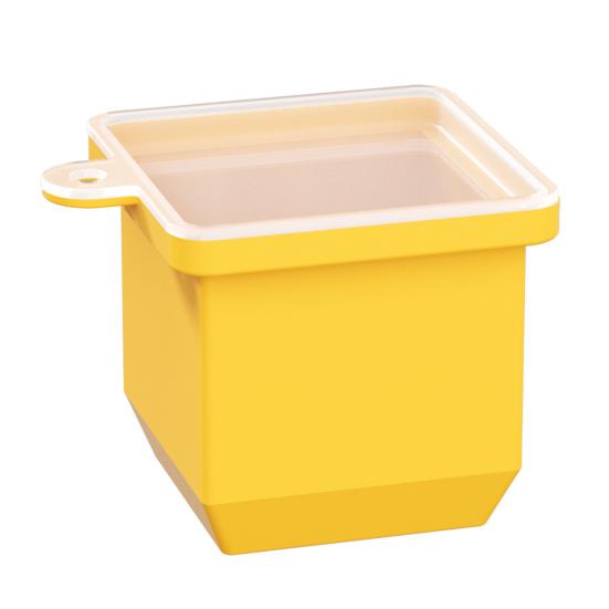 Ice Cube Mold Large Silicone Ice Tray with Lid Easy to Remove жёлтый