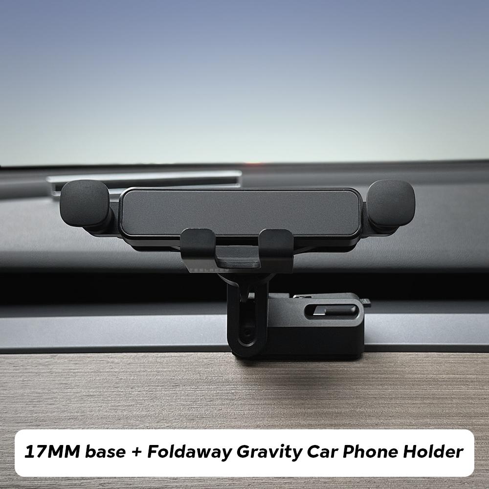 Model 3/Y 17mm 6-Claw Dashboard Panel Base Phone Solar power Bracket For Tesla model 3 model Y 4.0-7.2 inch Mobile Phone Holder