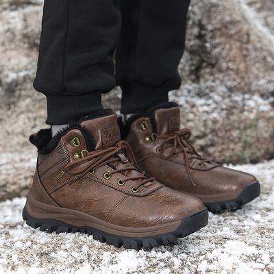 Zimní Muži Horolezecké trekové boty Outdoor Neklouzavé Vodotěsné Pohodlné Plyšové Teplé Tenisky Běžné Sněhule