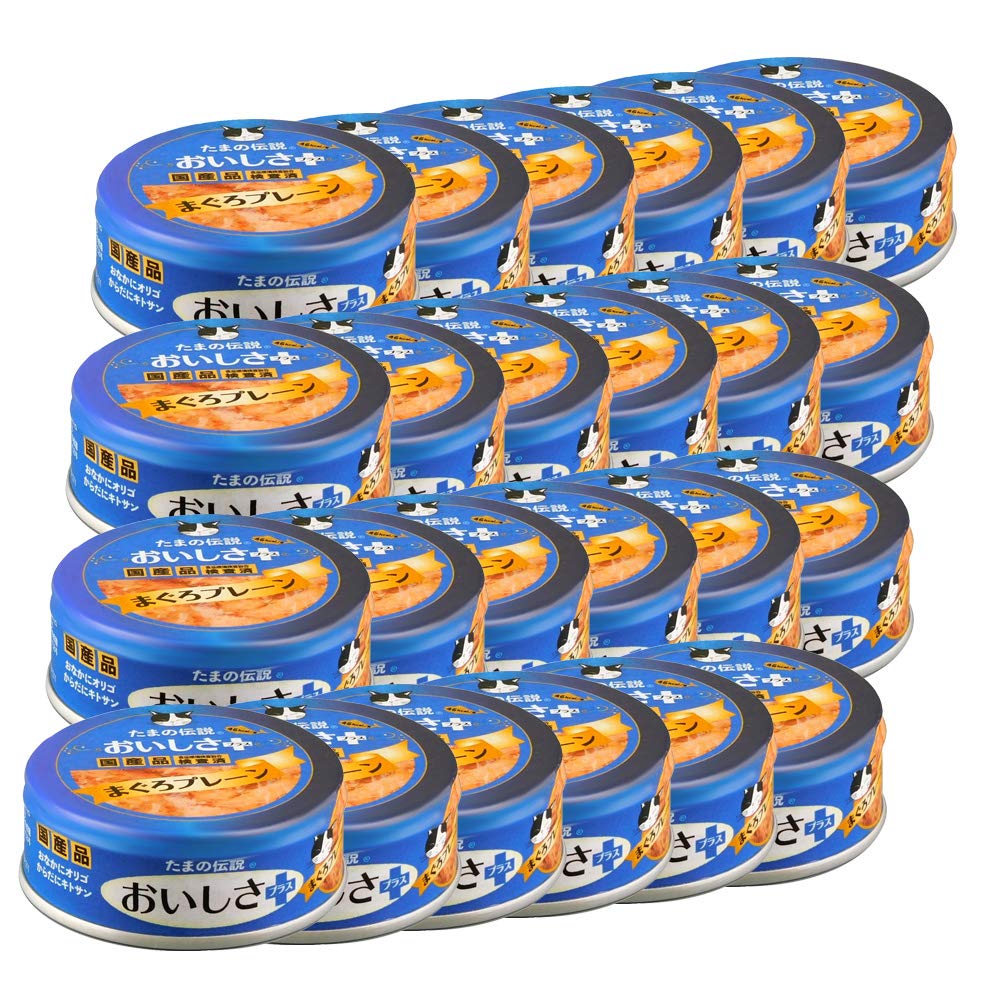 Amazon.co.jp Exclusive Tama No Densetsu Tasty Plus Tuna Plain Cat Food, 70g X 24 Cans