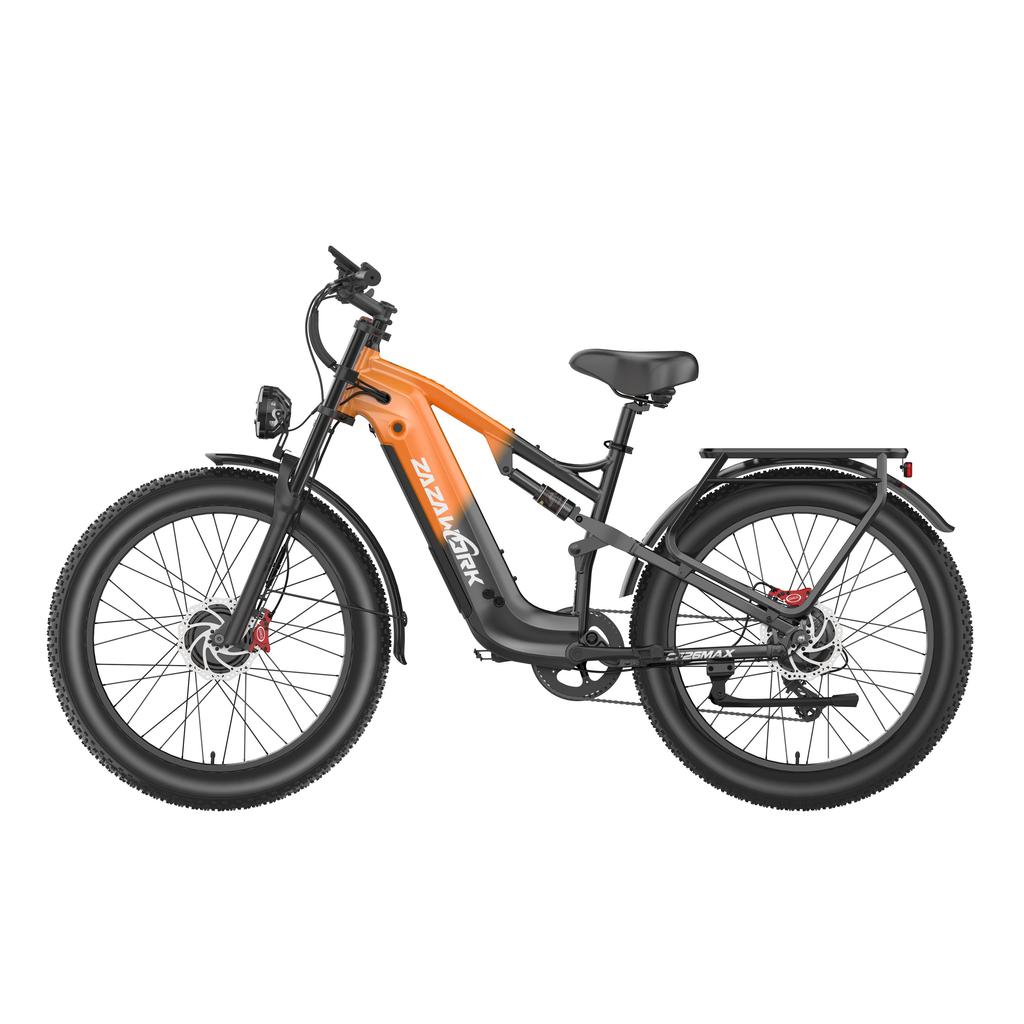 ZAZAWORK CF26MAX Electric Bicycle 1000W*2 Motor 48V25AH Battery 26 Inch Off-Road Tires 50 KM/H Top Seed 120KM Range E-Mountain Bike