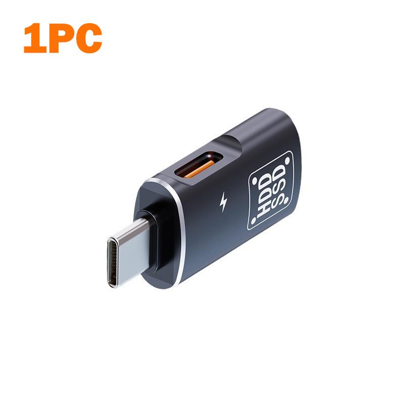 

2-In-1 Type C Otg Adapter Usb 2.0 Female For Mobile Phones/Laptops - Data Transfer And Charging Connector 1PC чорний