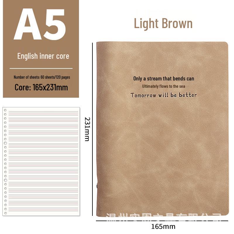 A5 Loose-Leaf English Notebook: Four-Line & Three-Grid Format for Elementary & Junior High Students, B5 English Vocabulary Notebook.