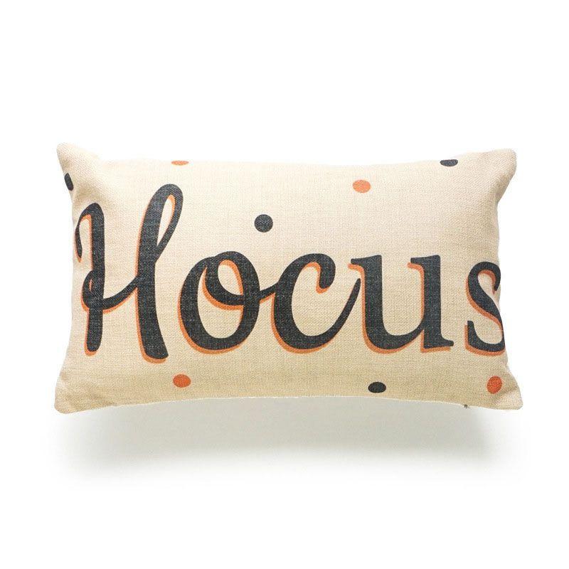 

Stylish Halloween Pumpkin Decorative Pillowcases With Invisible Zipper Design Hocus,30x50cm