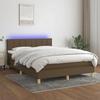 VidaXL Slat Bed Base with Mattress and LED, Upholstered Bed, Double Bed, Adult Bed for Interior Bedroom, 3133720