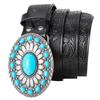 Bohemian Style Belt Synthetic Turquoise Buckle Belt Western Cowboy Cowgirl Belt Hip Hop Punk