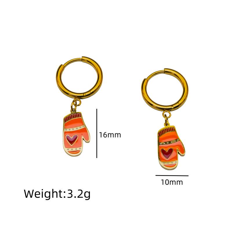 New Fashion Christmas Earrings: Creative Snowman & Tree Design In Stainless Steel