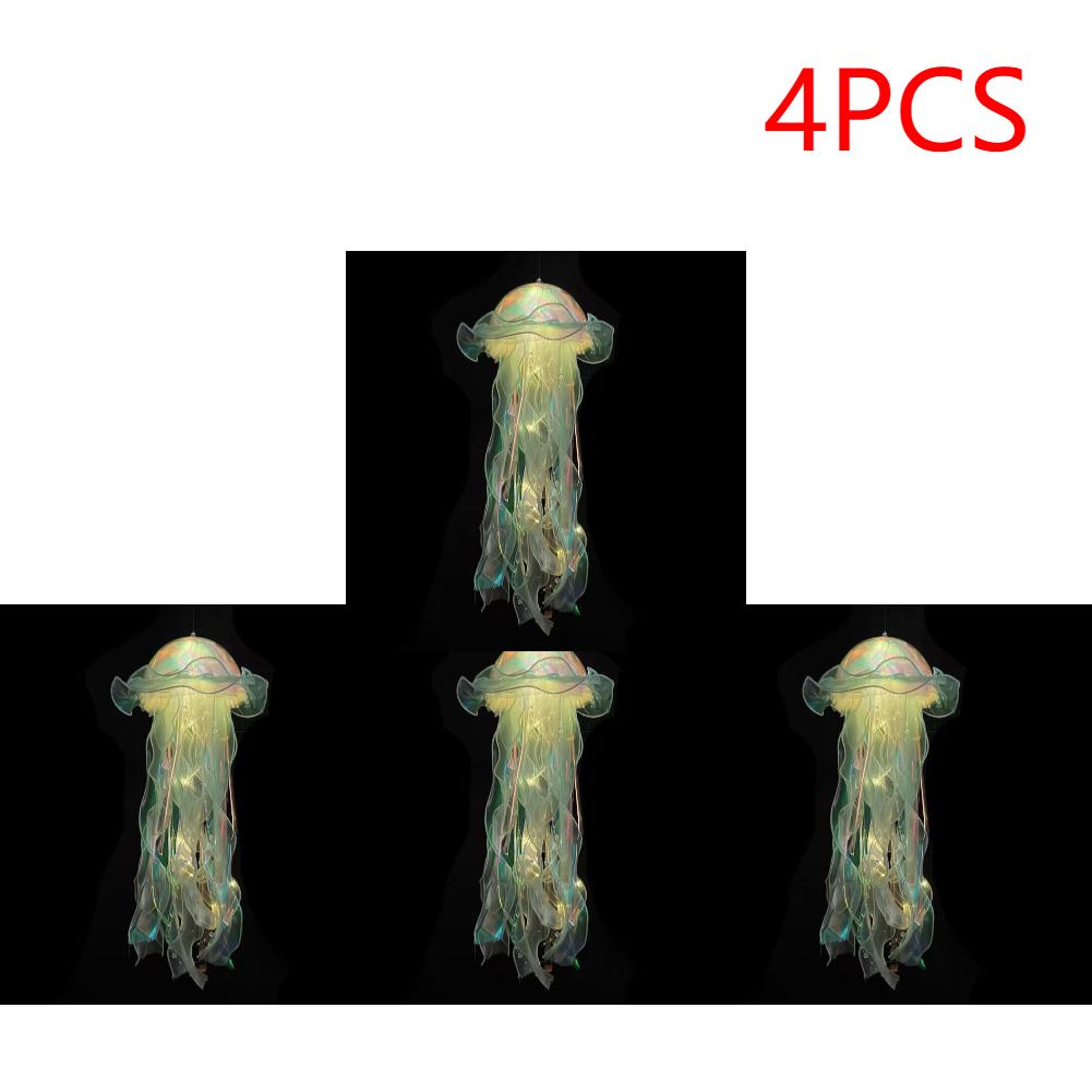 1-5PCS LED Jellyfish Lamp Button Battery Portable Flower Light Atmosphere Decoration Lamp Bedroom Night Lamp For Room Home Decor