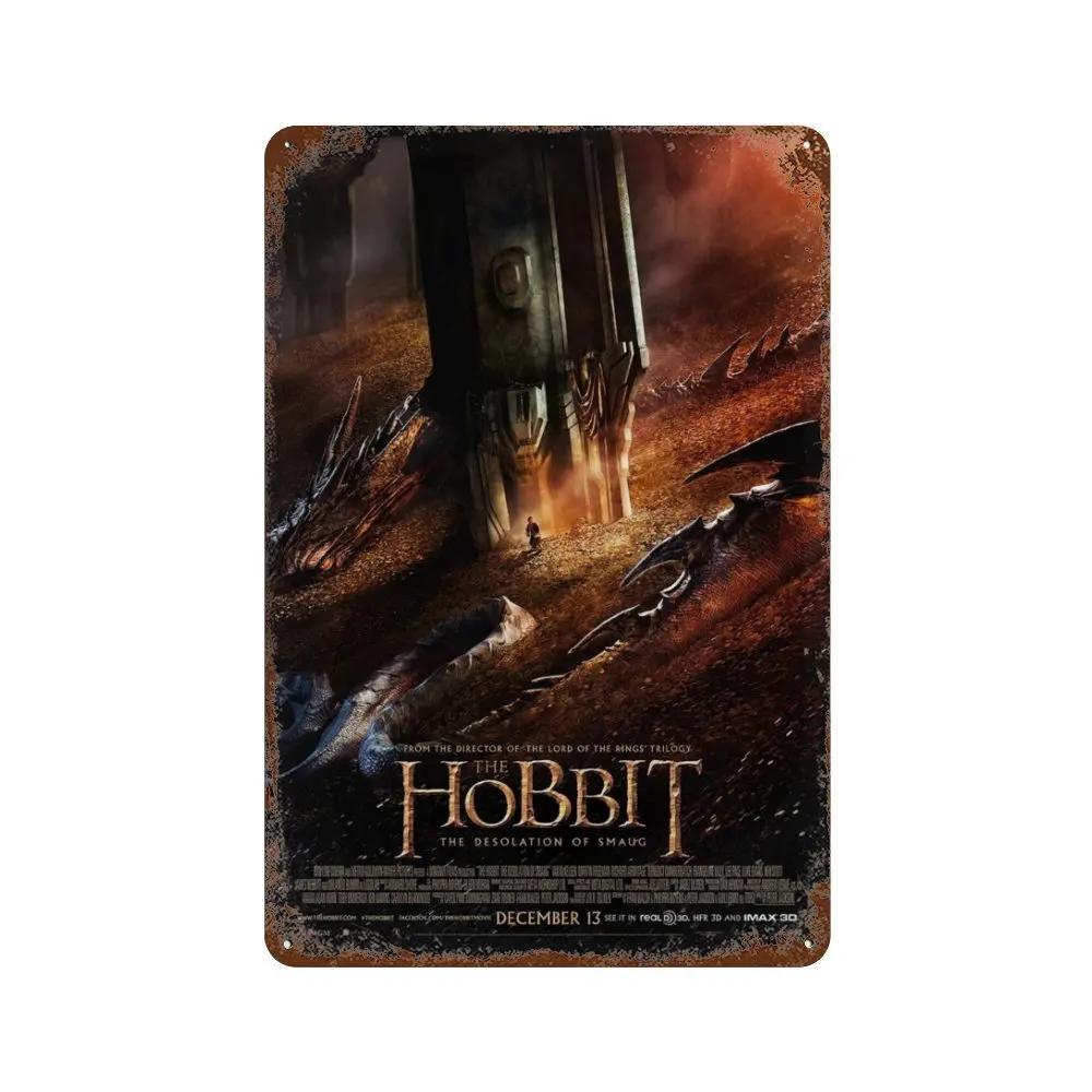 Abstract Ring Retro Travel Poster Metal Tin Sign Plaque Vintage Film Mordor Castle Lord Magic Kid Bed Room Home Wall Decor