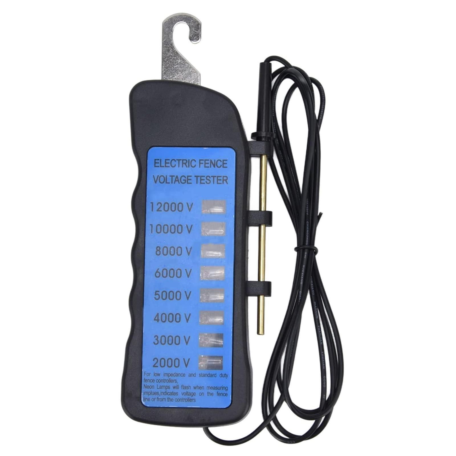 

Waterproof Fence Tester 12KV Neons Fence Voltage Tester 8 Neons Indicator Lights Waterproof Fence Tester 2000 to 12000V