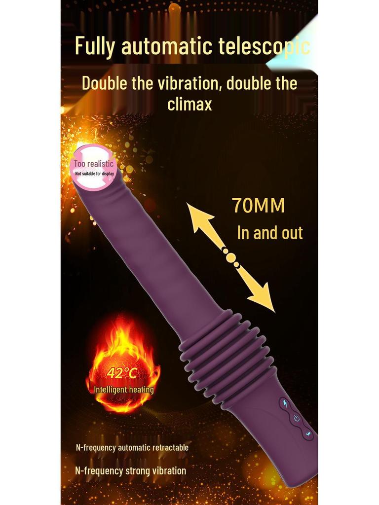 Love World Automatic Telescopic Vibrating Wand: Remote-Controlled Hands-Free Erotic Massager for Women