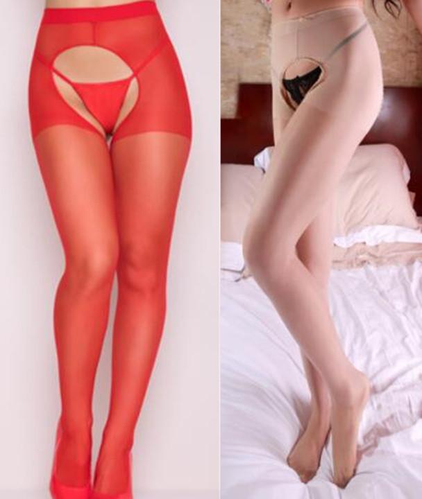 Shengrenmei New Tights Fashion Pantyhose Red White Stockings Women Ladies Sexy Lingerie Open Crotch Tights  Dropshipping