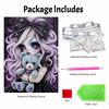Halloween pearl painting art full pearl handmade diy home decorations purple anime character bear design wall decor craft kit