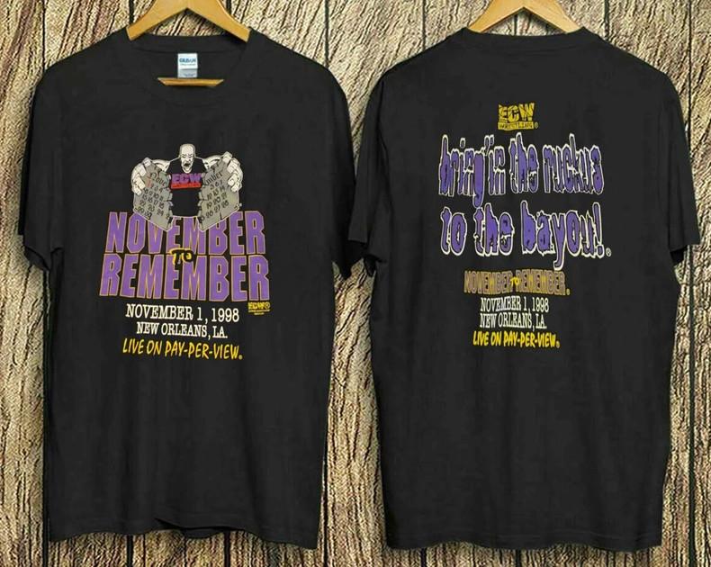 New Reprint original ecw november to remember 1998 ppv shirt Unisex T-Shirt XXXXL