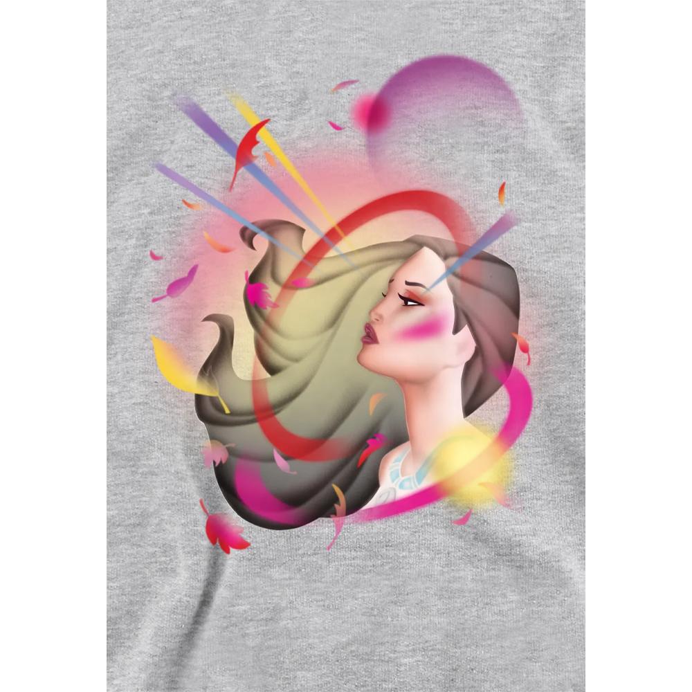 Pocahontas Childrens/Kids Airbrush Heather Hoodie