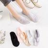 Frühlings-/Sommer Damen Atmungsaktive Jacquard-Spitze Bootssocken - Schweißabsorbierend, Dünn, Niedrig geschnitten, Rutschfester Fersenhalt, Unsichtbares Design