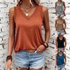 Women's Spring/Summer 2026 V-Neck Sleeveless Solid Color Casual Vest
