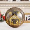 Glowing Cracked Nativity Ball Illuminated Crackle Sphere with Nativity Scene Hidden Lighted Christmas Glass Ball for Tree Home Party Decor