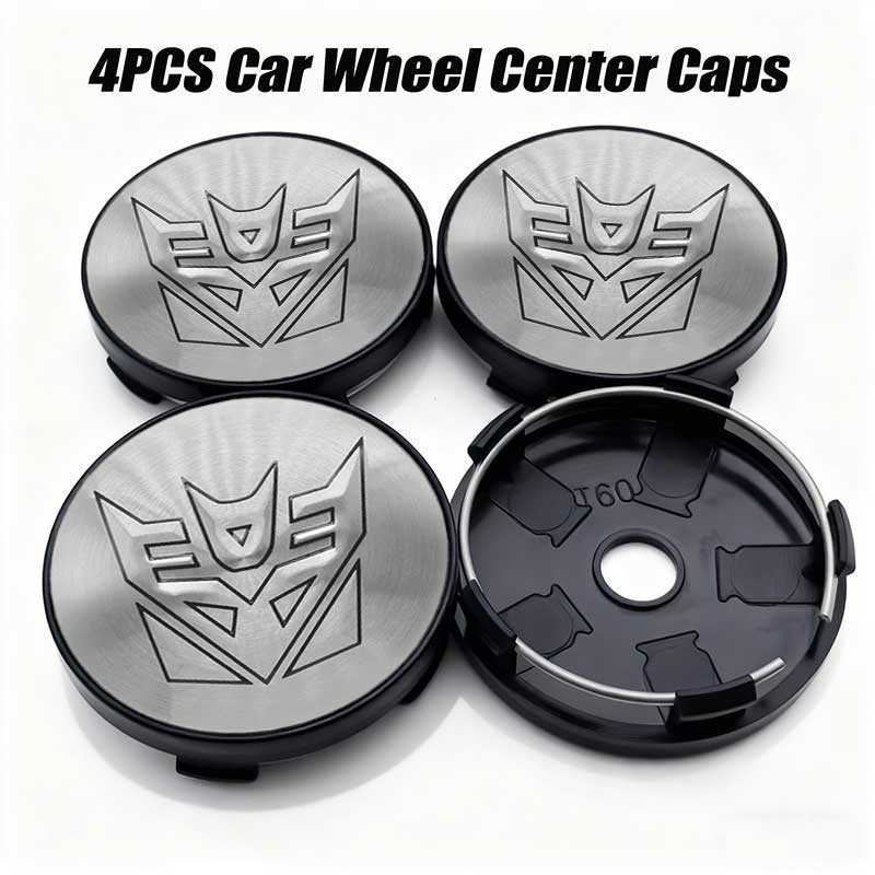 4PCS Universal 56mm 60mm For Autobot Badge Car Wheel Center Caps , HJUJ6 Dustproof Decorative Hub Caps Sticker