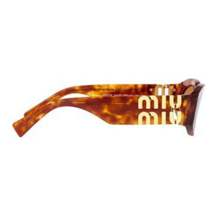 Miu Miu Side Letter Decoration Irregular Shape Sunglasses Women sunglasses MU11WS4BW2Z1