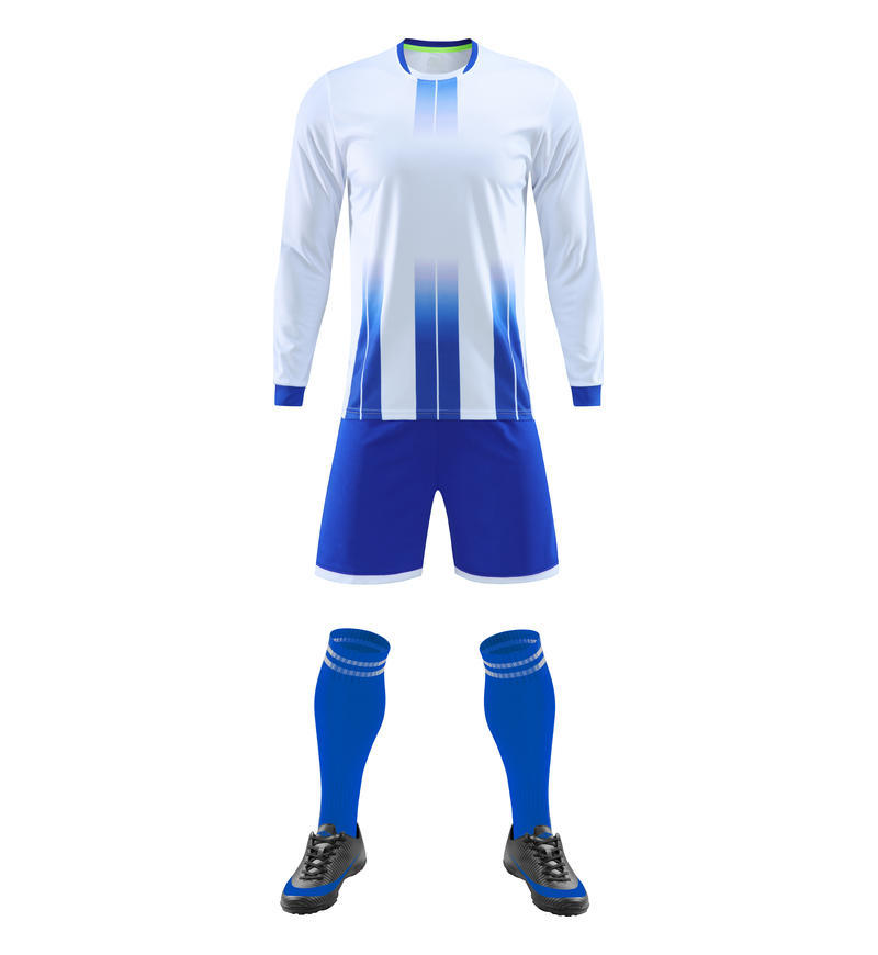 

Long Sleeve Football Uniform Set Men S Competition Training Team Uniform Kids Adult Sports Suit Jersey Soccer Men S Football Man 3XS белый