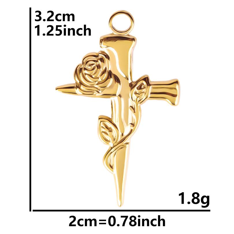 6pcs/Lot Plant Accessories DIY Stainless Steel Flower Leaf Charms For Jewelry Making Bulk Sunflower Rose Pendant Filigree Charm
