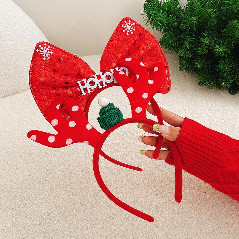 Cartoon Christmas Headbands, Christmas Decorations, Party Gifts, Christmas Antlers Cute Deer Antler Hair Clip with Bangs