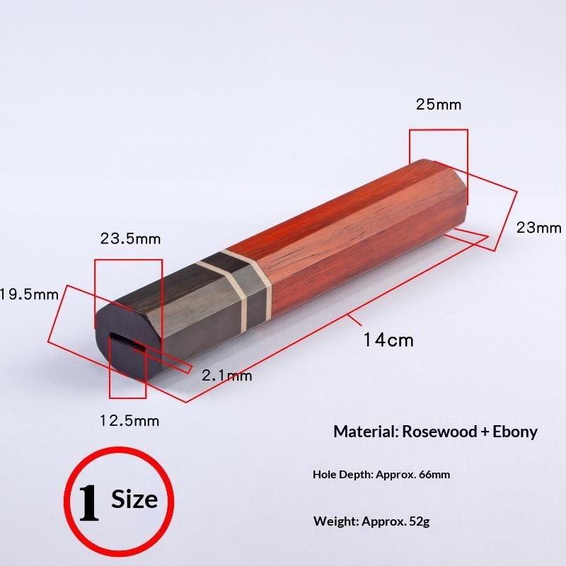 1 Piece Japanese Classic Octagonal For Diy Semi-Finished Handmade High Quality Wood Material Kitchen Knife Handle