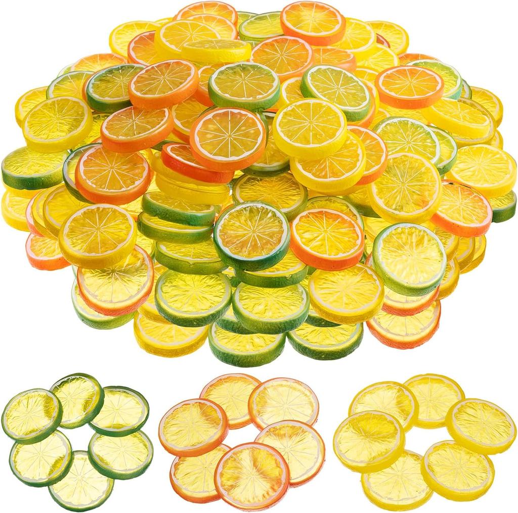 5/10pcs Artificial Plastic Lemon Fake Plants Kid Toys Fridge Sticker Diy Needlework Household Products New Year Festival Decor