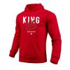 2025 Hot Sale King Print Hoodies All Season Daily Casual Sports Pullover Male Urban Fashion Hooded Sweatshirts Gym Fitness Tops