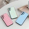 S-Striped Color-Blocking Art P-Pattern  Phone Case For Samsung S25,24,23,22,30,21,10,9,Ultra,Plus,Lite,FE,4,5 G Soft Black Case