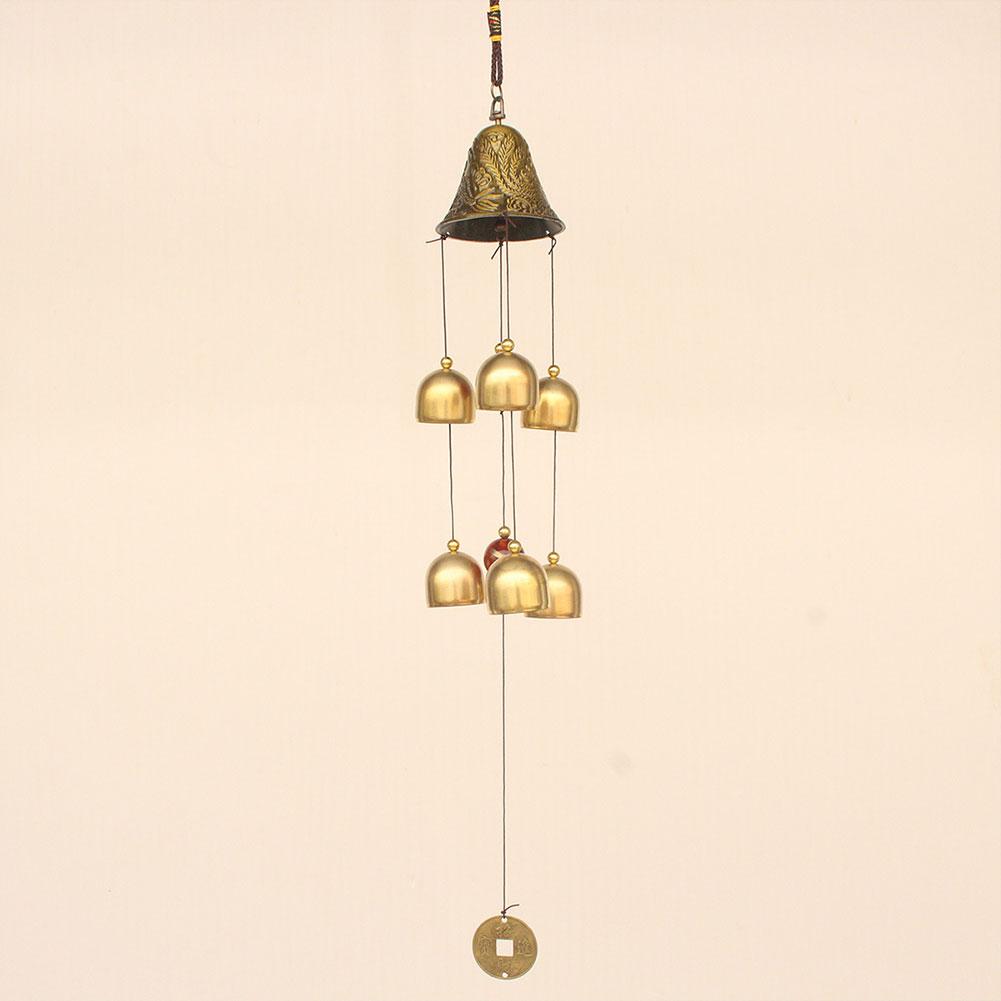 Dragon Phoenix Lucky Wind Chimes Multifunction Hanging Vintage Bell Fengshui Bell Pendant for Door Window Wall Tree Decoration