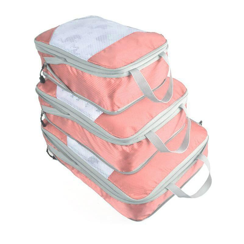 Travel Storage Bag Set: Three-Piece Waterproof Compression for Clothes, Pants, and Socks - Perfect for Business Trips.