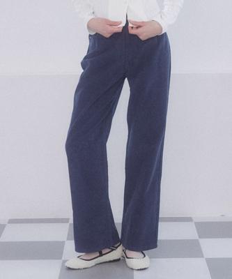 DELICCENT Color Corduroy Pants [Deep Blue]