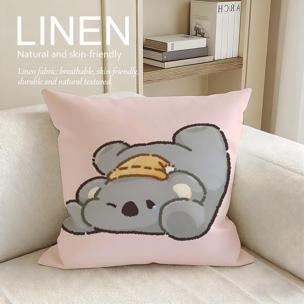 Cute Baby Koala Cushion Cover Pillowcase Set Pcs x x Breathable Washable Sofa Cushion Cover