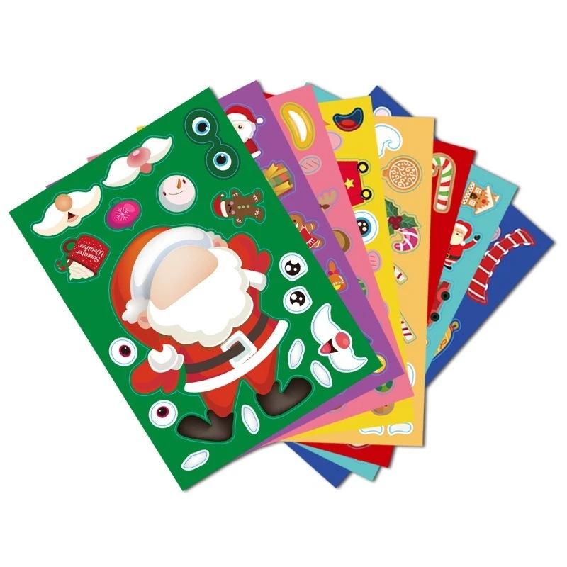 

24Pcs Christmas Sticker DIY Cute Exquisite Sticker Children s Toys Christmas Joyful Atmosphere Gift Party Sticker Decoration 180*100*40CM