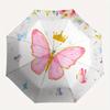 Butterfly Princess Automatic Folding Umbrella  8 Ribs, Durable Iron Frame, Bright Color Pattern Compact Travel Umbrella, Suitable for Outdoo