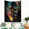 Enchanted Forest Sunset Tapestry Wall Decor for Bedroom Cozy Atmosphere and NatureInspired Home Style Enhancement