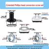 Stainless Steel 3/8 to 1/4 Pan Tilt Tripod Adapter with Dual Hole Conversion Nut