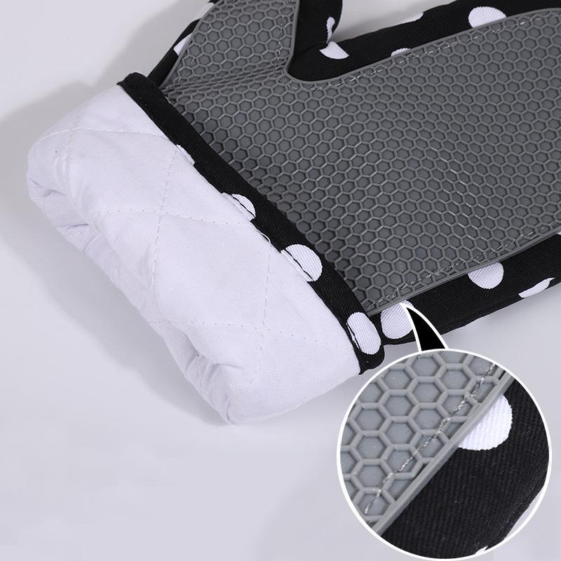 1Pari Oven Mitts Heat Resistant Non-Slip Silicone Grips Kitchen Mitts for Oven