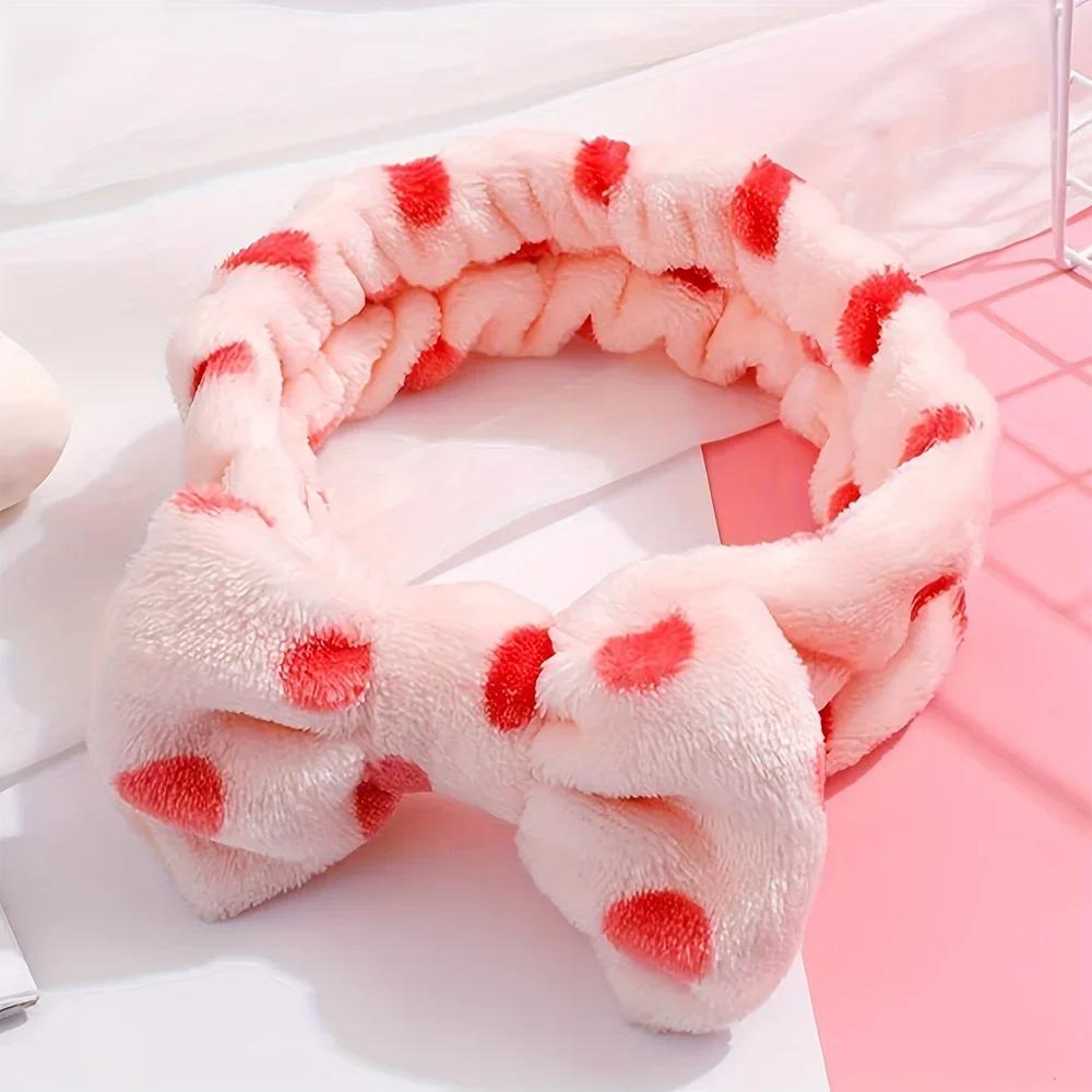 Wash Face Hair Holder Čelenky Měkký Hřejivý korálový fleece Mašle Zvířecí Uši Čelenka Pro ženy Dívky Módní turban Vlasové doplňky