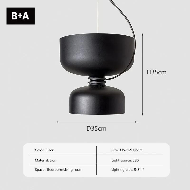 Nordic Modern Restaurant Pendant Light Iron Black White Retro Bar Bedroom Living Room Pendent Lamp Decoration Lighting Fixtures