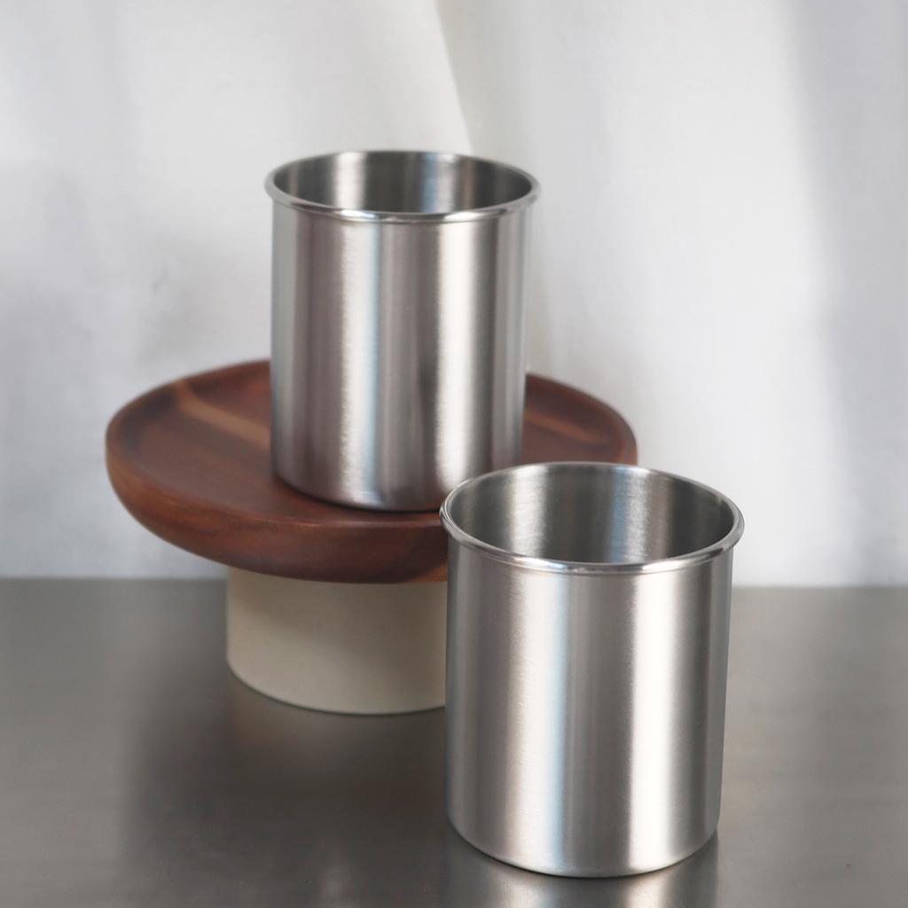 380Ml stainless steel cold drink cup, recyclable metal teacup single-layer large-capacity thickened tea cup anti-drop water cup