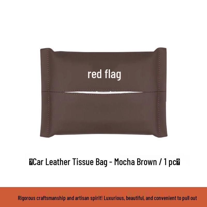 Leather Tissue Box Bag for Hongqi H5, H6, H7, HS5, HS7, EQM5 Headrest Standard